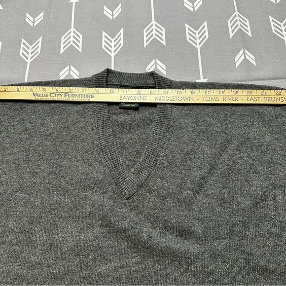 Nordstrom Men's Sweater Sz L 100% Lambswool Crew Neck Pull On Gray - Picture 4 of 7